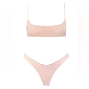 NWT Triangl Mica Sparkle Bikini - Blush